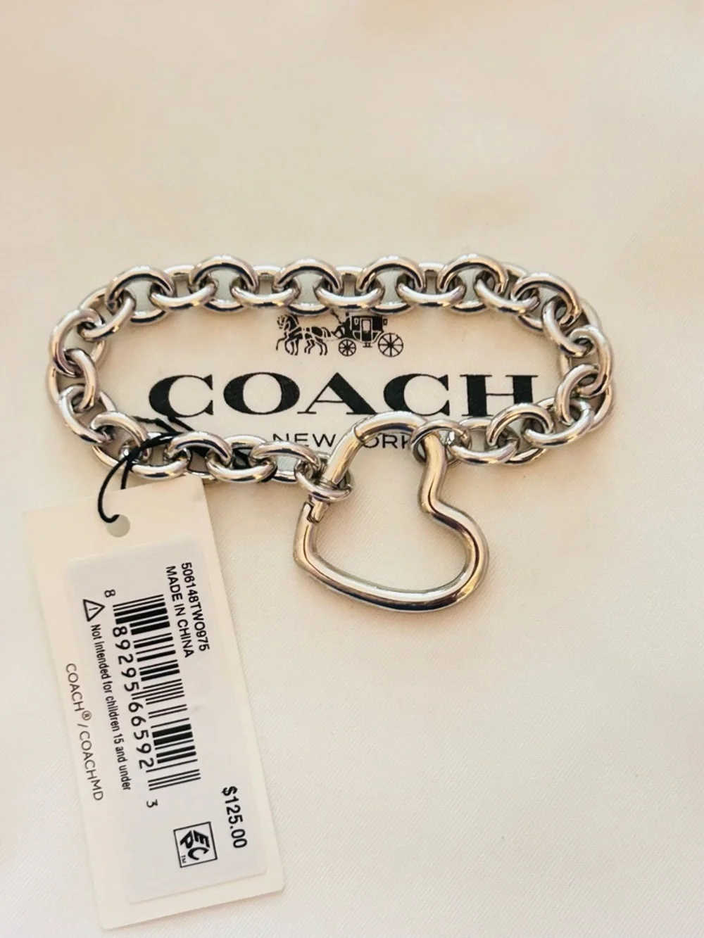 Coach Heart Charm Bracelet - Picture 9 of 14